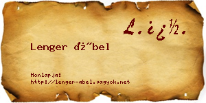 Lenger Ábel névjegykártya