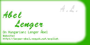 abel lenger business card